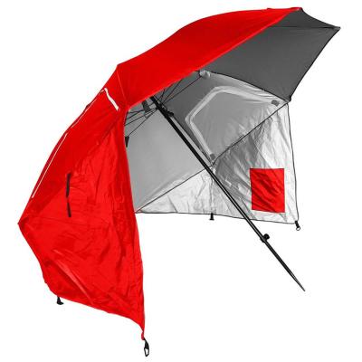 China With Window Vent Sea Umbrella And Beach Shelters Large Sun Canopy Camping Beach Umbrella With Silver Coating for sale