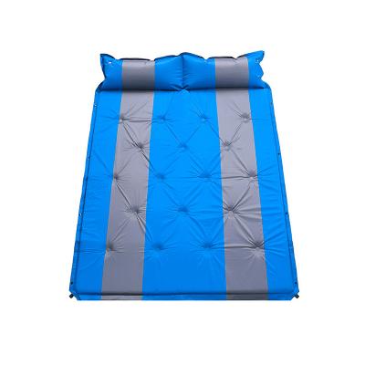 China 75D Self-inflating Air Cushion Tent Mattress Polyester Pongee+PVC Double Sleeping Mat Outdoor Moisture-proof Mat for sale