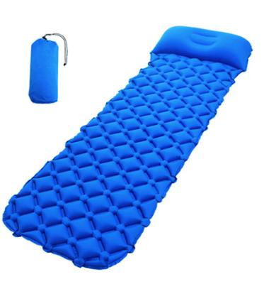 China 40D Nylon+TPU Air Camping Mats Inflatable Moistureproof Outdoor Hiking Picnic Plaid Protective Sleeping Bag Mattress for sale