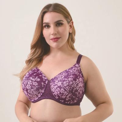 China Antibacterial Comfortable Big Cup Size Show Small Bras For Women Plus Size Absorbs Washable Sweat Plus Size Bras For Fat Women for sale