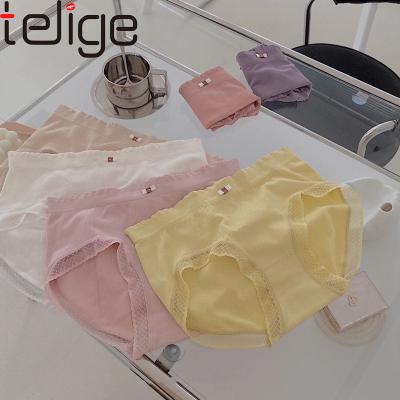 China New 6 Piece Mid Waist Breathable Young Girl Underwear Colorful Comfortable Women Panties for sale