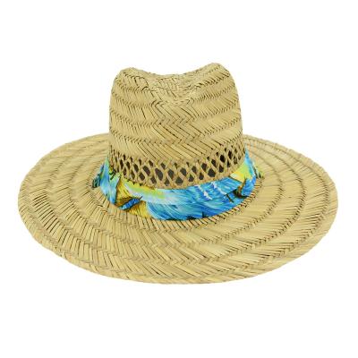 China Wholesale SS20 Snapback Natural Grass Raffia Image Straw Brim Crochet Cowboy Wide Straw Hat For Men for sale