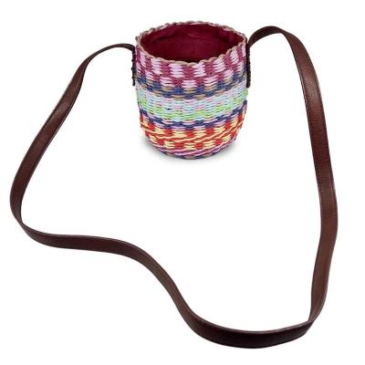 China Wholesale Handmade Straw Handbag Handbags Straw Paper Bag Cute Summer Straw Bucket Shoulder Bag Fashion Beach Straw Bucket Bag for sale