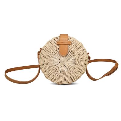 China Shoulder Bag Round Rattan Wicker Bag for sale