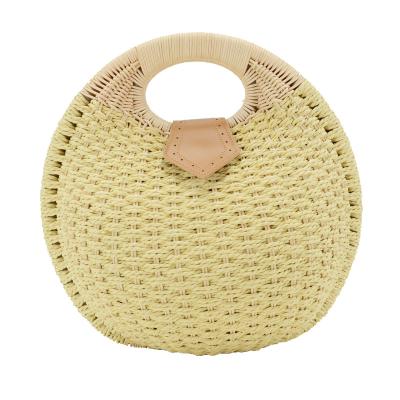 China Wholesale China Fashion Women Summer Natural Raffia Straw Bag Shell Shape Rattan Straw Beach Tote Handbag for sale