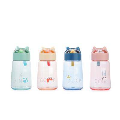 China Custom Viable Cartoon Kids Bottle Leakproof Plastic BPA FREE Kids Water Bottle Cute Drinking Cup for sale