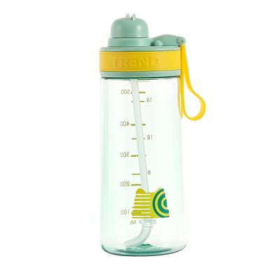 China Sustainable wholesale plastic water bottle with straw eco-friendly sport water bottle professional factory for custom logo for sale