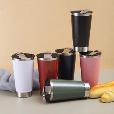 China PORTABLE Beer Tumbler 20OZ Vacuum Flask Insulated Stainless Steel Double Wall Water Bottle Beer Tumbler for sale