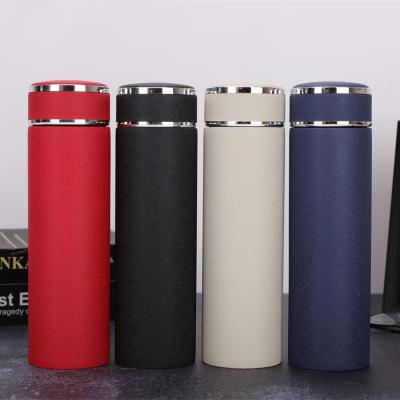 China New Business PORTABLE Vacuum Flask Ice Flower Paint 304 Stainless Steel Custom Logo Straight Cup Tea Flask Insulated Flask for sale