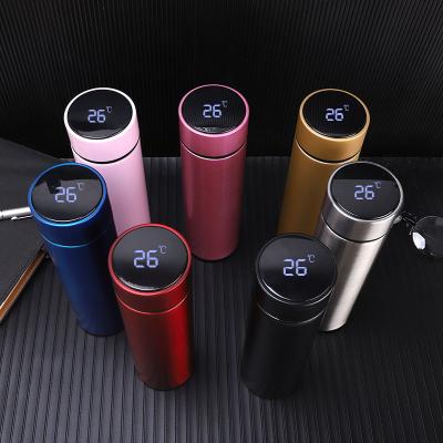 China Factory direct viable water bottle stainless steel smart vacuum flask insulated LED temperature display reminder thermo vacuum flask for sale