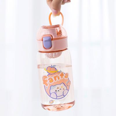 China Viable Design Wholesale Cute Small Mouth Students Portable Kids Promotion Gift BPA Free Plastic Water Bottle For Kids for sale