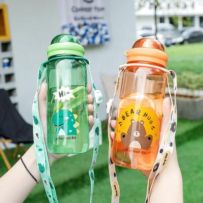 China Minimalist BPA Free Plastic Water Bottle For Kid, School Kids Cartoon Print With Custom Logo for sale