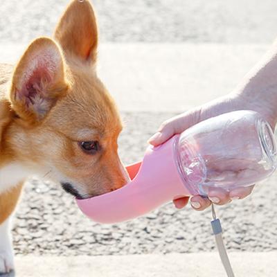 China Viable Water Bottle Pets Dog Dispenser Outdoor Dog Cats Dogs Travel Bottle Plastic Portable Drinking Water Bottle for sale