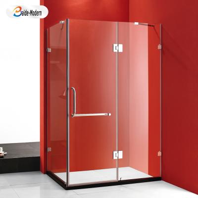 China Frameless Bathroom 3 Modern Custom Glass Panel Enclosures Luxury Square Shower Enclosure en venta