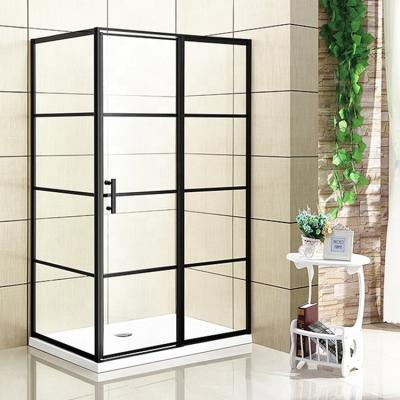 China Modern Customized Easy Install Luxury High Quality Stylish Square Frame Shower Enclosure for sale