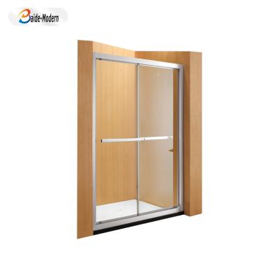 China Modern Waterproof High Security Tempered Shower Easy Installed Tempered Sliding Glass Door for sale