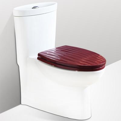 Cina Double-flush Rimless Bathroom Anglo - Indian Chinese WC Colored One Piece Toilet E-Co Western Style Cheap Toilet in vendita