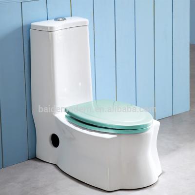 중국 Double-Flow School Mexico Bowl Chinese WC Colored One Piece Toilet Guangdong Made in China Ceramic Ladies Toilet 판매용