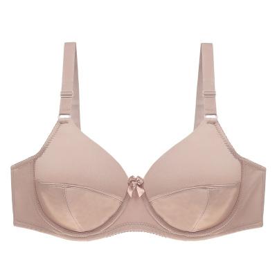 China Breathable Lift Full Coverage Bra DLM D Anti-Sagging E-F Cup For Women Solid Color Fashion Comfortable Soft Deep V Female Plus Size Bra for sale