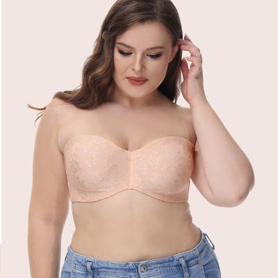 China Wholesale DLM Traceless QUICK DRY Backless Gather Bra Plus Size Lift Up Plus Size Bumble Invisible Strapless Bra for sale