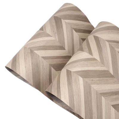 China Contemporary 3D Veneer Synthetic Exotic Wood With Special Grain Parquet Wood Veneer For DIY Wallcovering Decoration for sale