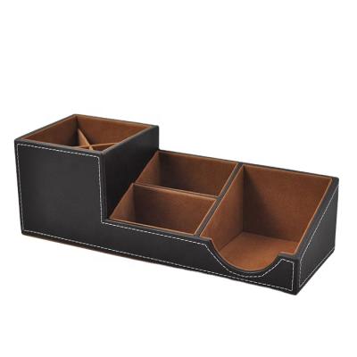 China Desk Organizer Pu Pencil Holder Office Desk Organizer for sale