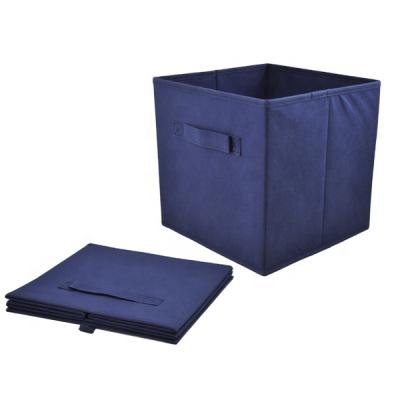 China Sustainable Custom Color Leather Fabric Storage Box For Clothes for sale