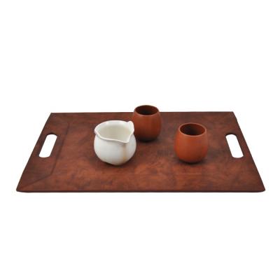 China Eco-Friendly Serving Tray Rectangle Tea Tray Button Design Eco-Friendly For Home for sale