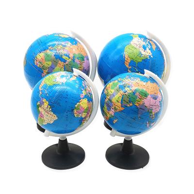 China Rotating Black Base 10.6cm Dia English Dipper or Spanish Blue Ocean World Globe Georaphy Desk Tool for sale