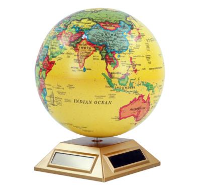 China ABS World Map Solar Powered Rotating Globe, Without Battery or Wire for sale