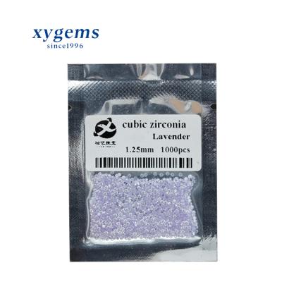 China Game Or Fire Color Loose Round Brilliant Cut Lavender Zircon Synthetic Gemstones Wholesale for sale