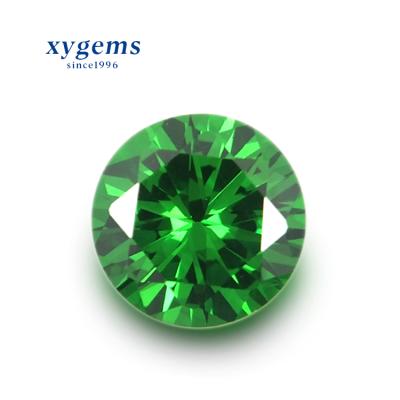 China Color Set Or High Quality Fire Xygems CZ Stone 1mm-8mm Green Round Cut Zircon For Earring for sale