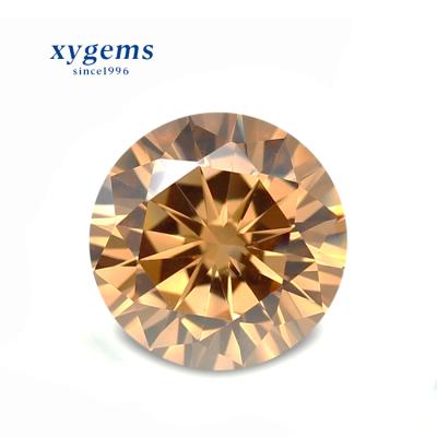 China Color Game or Fire Xygems 19 Color Chart Champagne Round Jewelry CZ Piedra Cubic Zirconia Stone Gemstones for sale