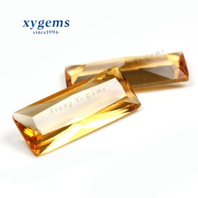 China Other 5A Synthetic Zircon Champagne Baguette Shape Gemstone Price for sale