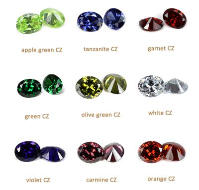 China Fire Xygems Color Play or Oval Cut Pink Yellow Green Blue Orange Garnet Black CZ For AAA Zrconia Cubic Jewelry for sale