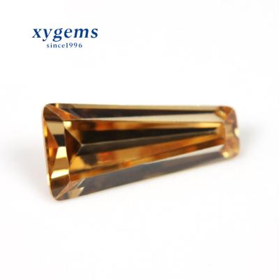 China Game or Color Fire Wuzhou Fake Diamond Synthetic Loose Wand Taper CZ Gems for sale