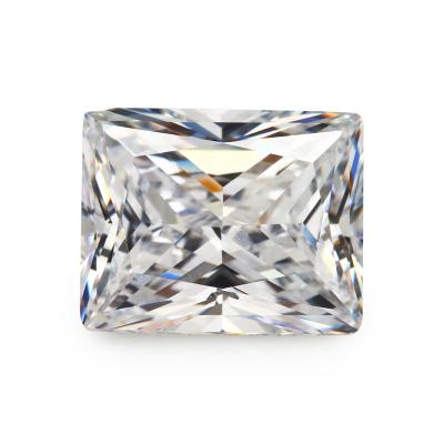 China Heat Resistant / Sparkle Top Sale Rectangle Shape D Color VVS Moissanite Loose White Diamond Stones for sale