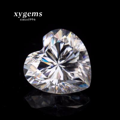 China Heat Resistant / Sparkle Shinning Heart Shape Moissanite D Color Large Size Loose Stones For Jewelry for sale