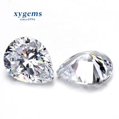 China D Shape Pear Good Quality Heat Resistant / Spark Color VVS Moissanite Loose Stones With Low Price for sale