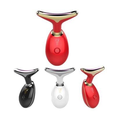 China Blood Vessel Removal Neck Instrument Anti-Wrinkle Best Selling Neck Lifting Device Anti-Aging Light EMS Neck Massager Three Color for sale