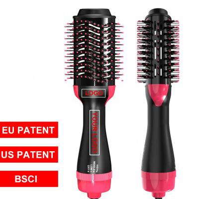 China 1000W Ionic 4 in 1 Hot Air Hair Blow Dryer Brush Straightener Professional Electric Comb Comb Dryer for Styling and Drying for sale