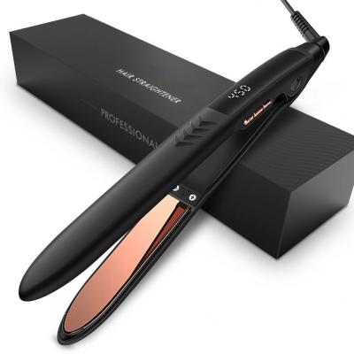 China Ceramic Curling Flat Iron for Hair Iron Hair Straightener and Professional Titanium Flat Hair Curler 1 Inch for sale