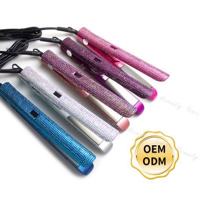 China Hair+Curl Straight Hair 2 in 1 Ceramic Flat Iron Mini Hair Straightener Curler Portable Small Travel Hair Straightener for sale