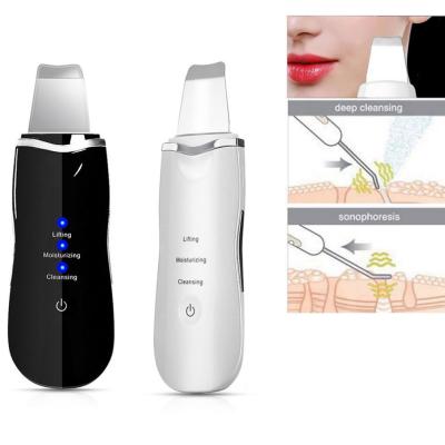 China DEEP CLEANSING Drop Shipping EMS Tool Ultrasonic Skin Lifting Scrubber Ultra Sonic Facial Skin Exfoliator Facial for sale