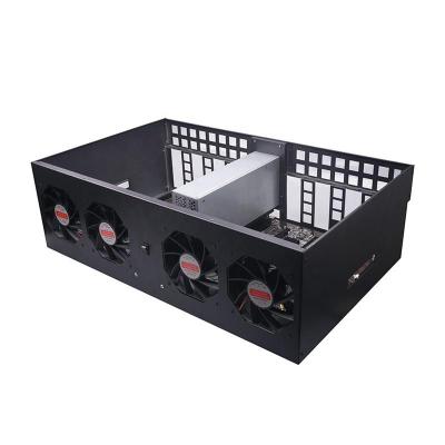 China With fan JOEGE 847 server rack case for 8 graphics cards 240MH/s motherboard i3 3120m gpu case BTC-S37 chassis for sale