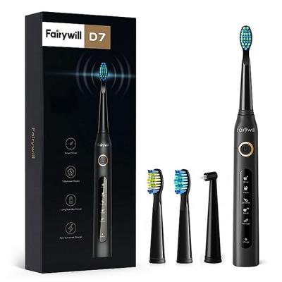 China Dental Electric Toothbrush USB IPX7 Waterproof 5 Mode Smart Quick Fill Timer Vibrate Electric Toothbrush D7 507 Toothbrush for sale