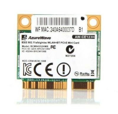 China LAPTOP Joege Computer Parts for Broadcom BCM94352HMB Azurewave AW-CE123H 802.11AC 867M WIFI BT 4.0 Card for sale