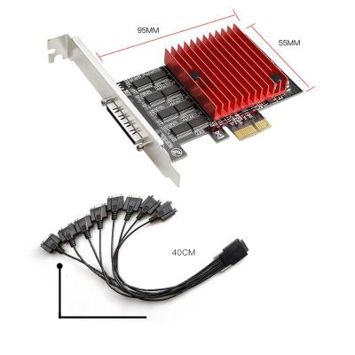 China New type of JOEGE expansion card PCI1x to 8 serial port expansion card JOEGE107 computer accessories for sale