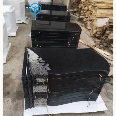 China Russia Country Wholesale price black funeral headstones tombstones monument granite for sale