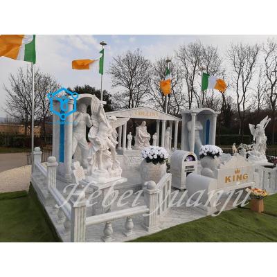 China Modern Big size marble granite family mausoleum monuments tombstone for sale